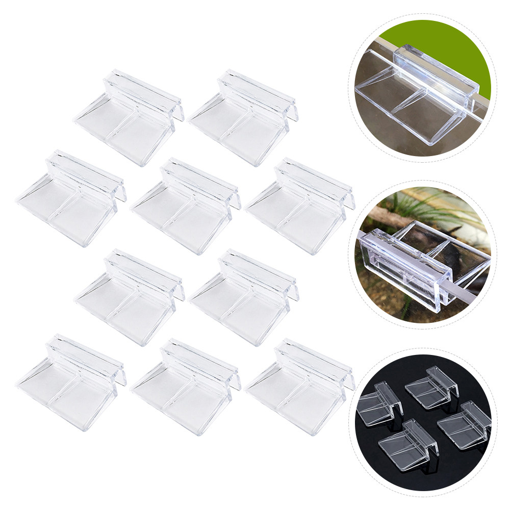 Aquarium Fish Glass - 10Pcs Acrylic Support Brackets Transparent Fish