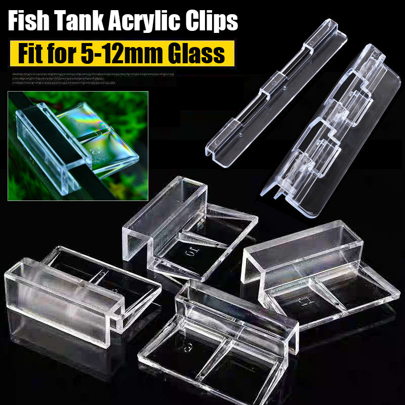 Aquarium Fish Glass - Newest 5/6/8/10/12mm Acrylic Clips Glass Cover