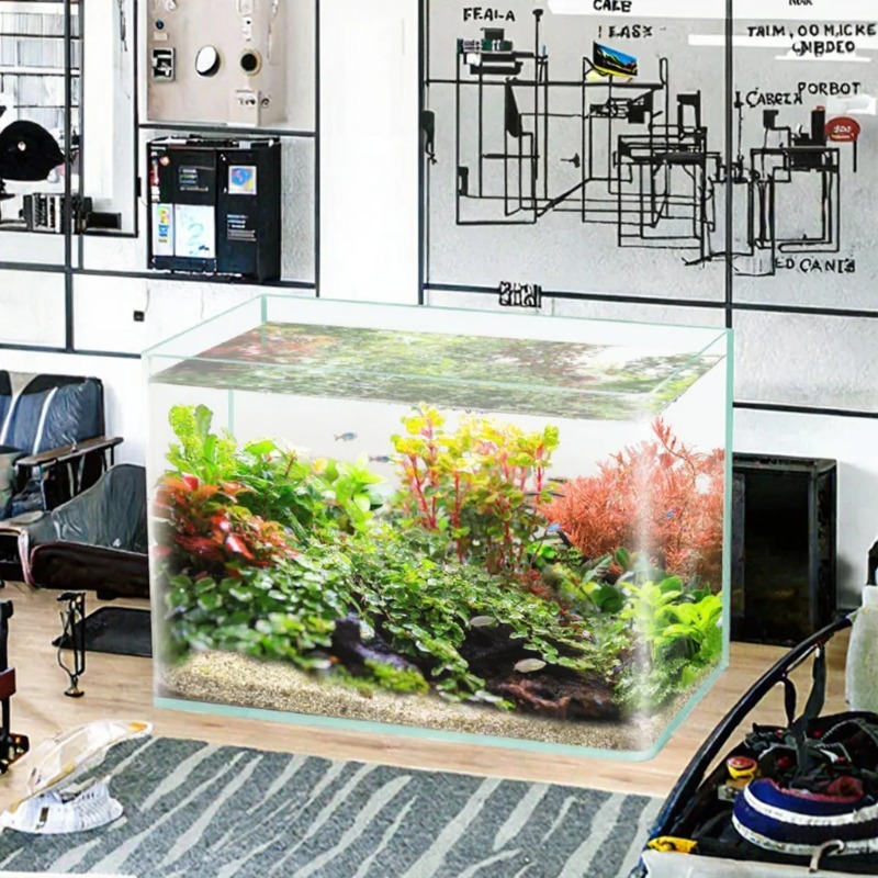 Box Packing Desktop Aquarium U - Aquarium Fish Glass ulasan dan harga