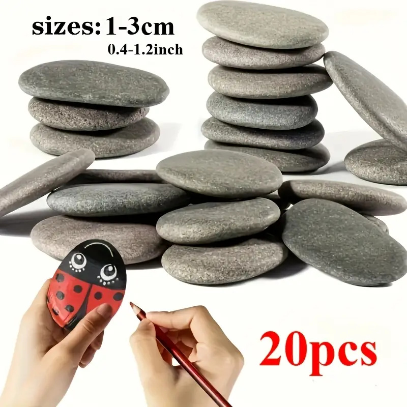20Pcs Natural River Rocks Smoo - Aquarium Fish Fishing ulasan dan harga