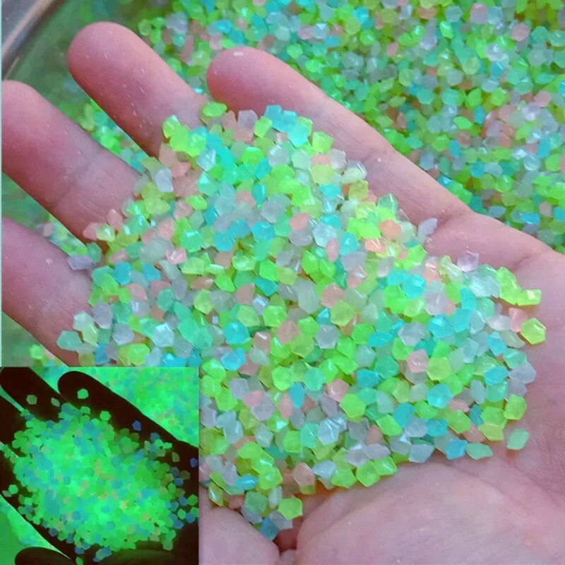 1000pcs 3-5mm Luminous Sand Gl - Aquarium Fish Fishing ulasan dan harga