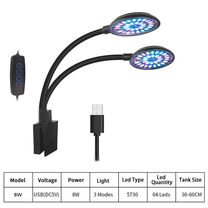 USB Aquarium LED Light Fish Ta - Aquarium Fish Light Lamp ulasan dan harga
