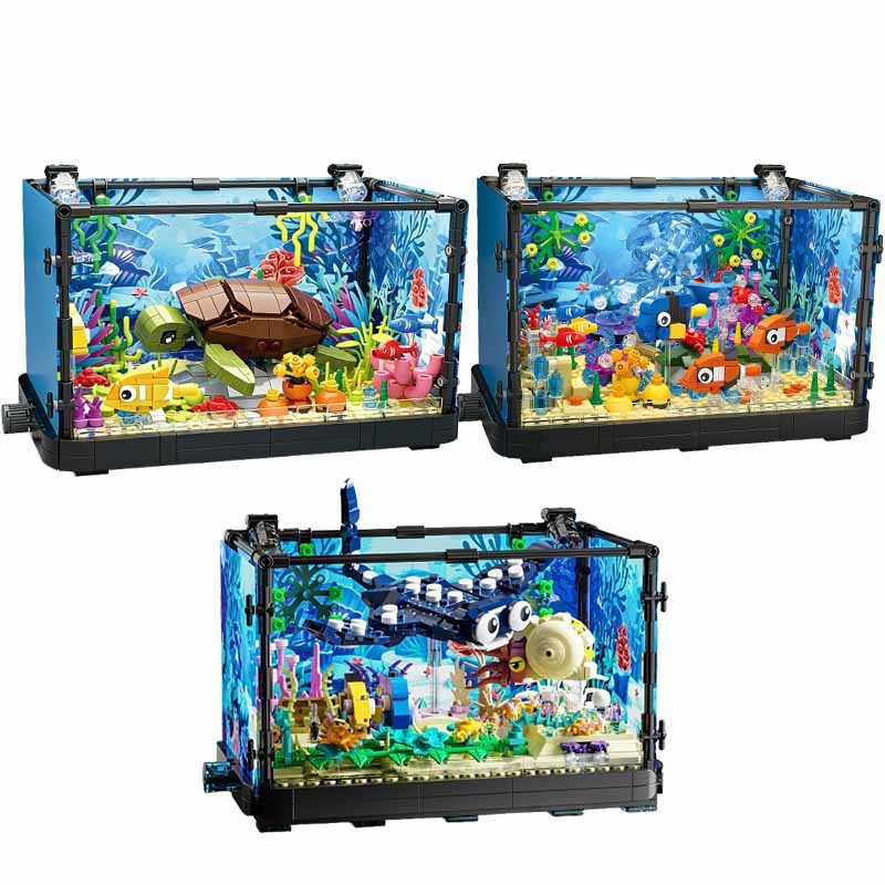 Fish Tank Building Block Set w - Aquarium Fish Fishing ulasan dan harga