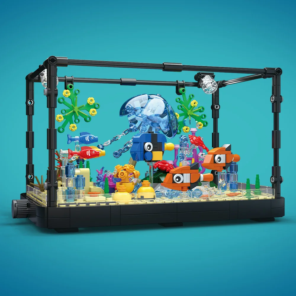 Fish Tank Building Block Set w - Aquarium Fish Fishing ulasan dan harga