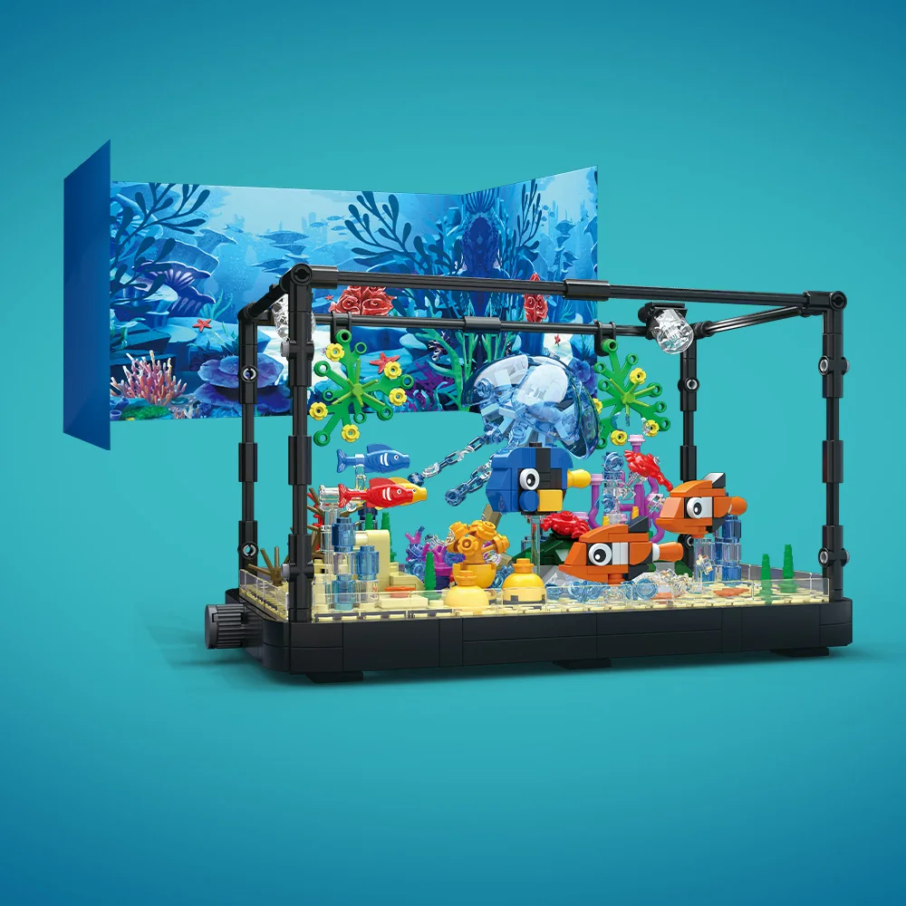 Fish Tank Building Block Set w - Aquarium Fish Fishing ulasan dan harga