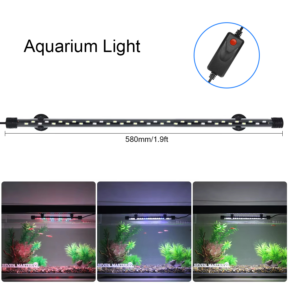 58CM  Aquarium Light LED Plant - Aquarium Fish Light Lamp ulasan dan harga