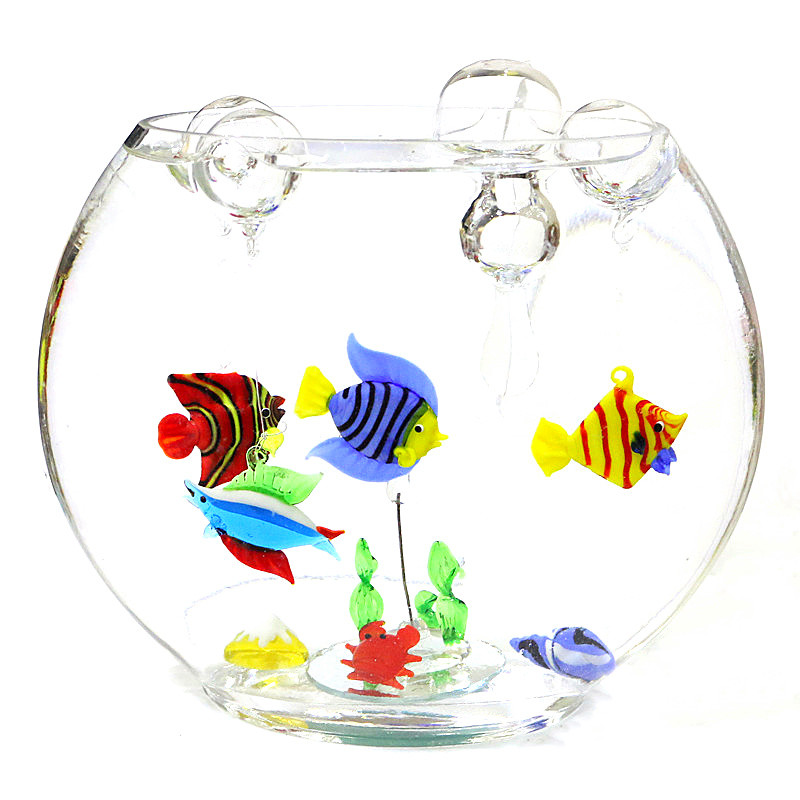 Handmade Art Sea Animal Statue - Aquarium Fish Glass ulasan dan harga