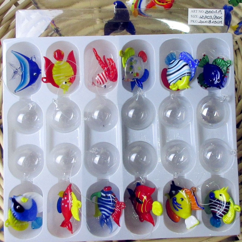 Handmade Art Sea Animal Statue - Aquarium Fish Glass ulasan dan harga