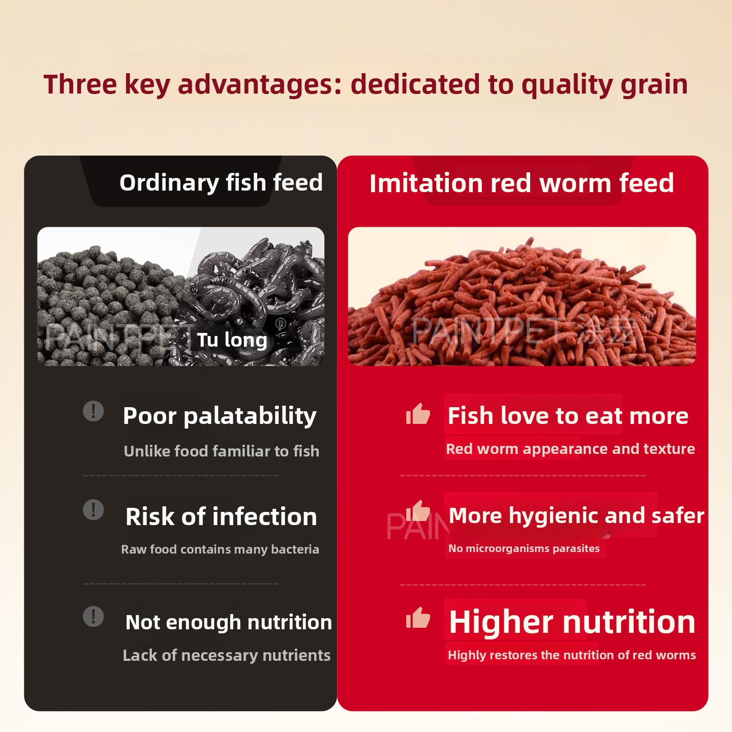 PAINTPET Bio-Mimetic Bloodworm - Aquarium Fish Eggs ulasan dan harga
