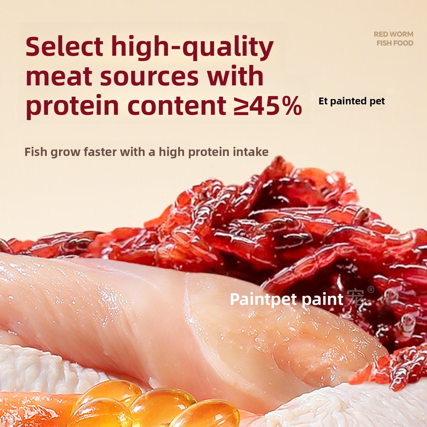 PAINTPET Bio-Mimetic Bloodworm - Aquarium Fish Eggs ulasan dan harga