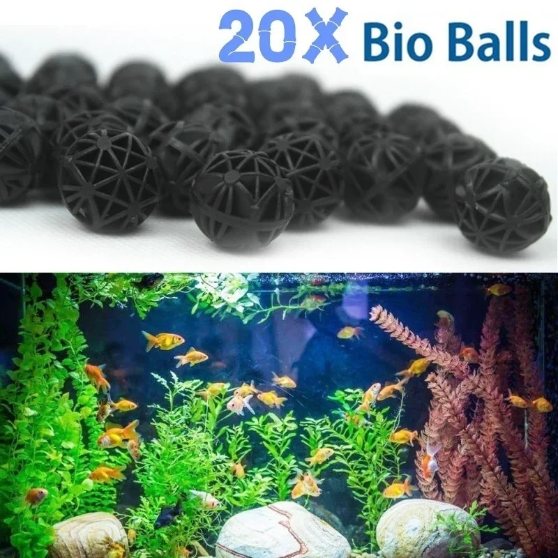 20Pcs 16mm Aquarium Filter Bio - Fish Tank Filter Aquarium ulasan dan harga