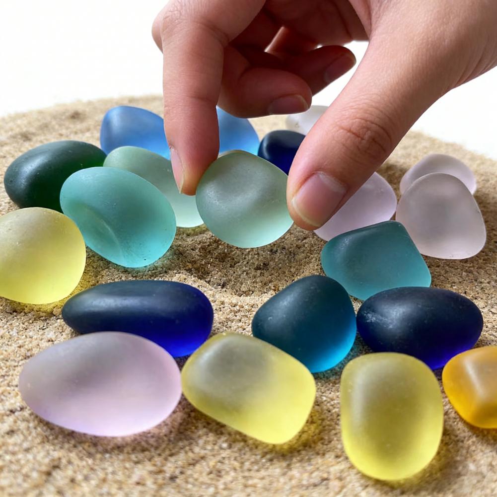 Round Fish Tank Pebbles Polish - Aquarium Fish Glass ulasan dan harga